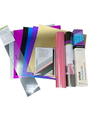 Cricut Vinyl Lot Iron On Ruler T Shirt Infusible Ink Cards  HTV Bundle Set Gift